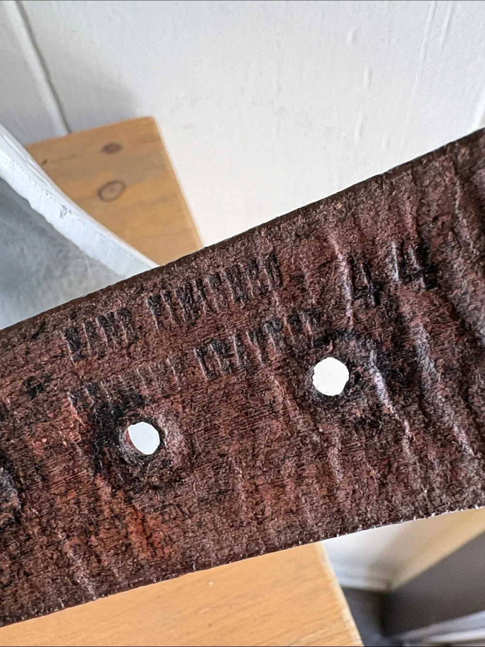 Hand-Tooled Brown Leather Men's Belt with Authentic Silver 5 cent nickel Conchos